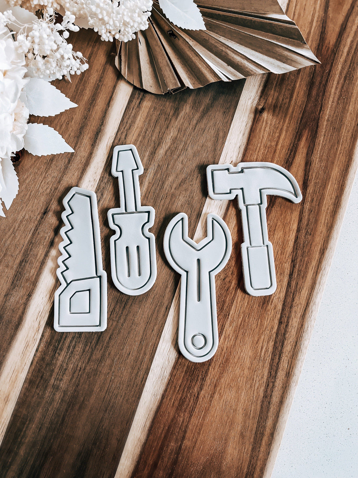 Set Of 4 Tools Stamp & Cutter - Perfect for Fondant & Sugar Cookies