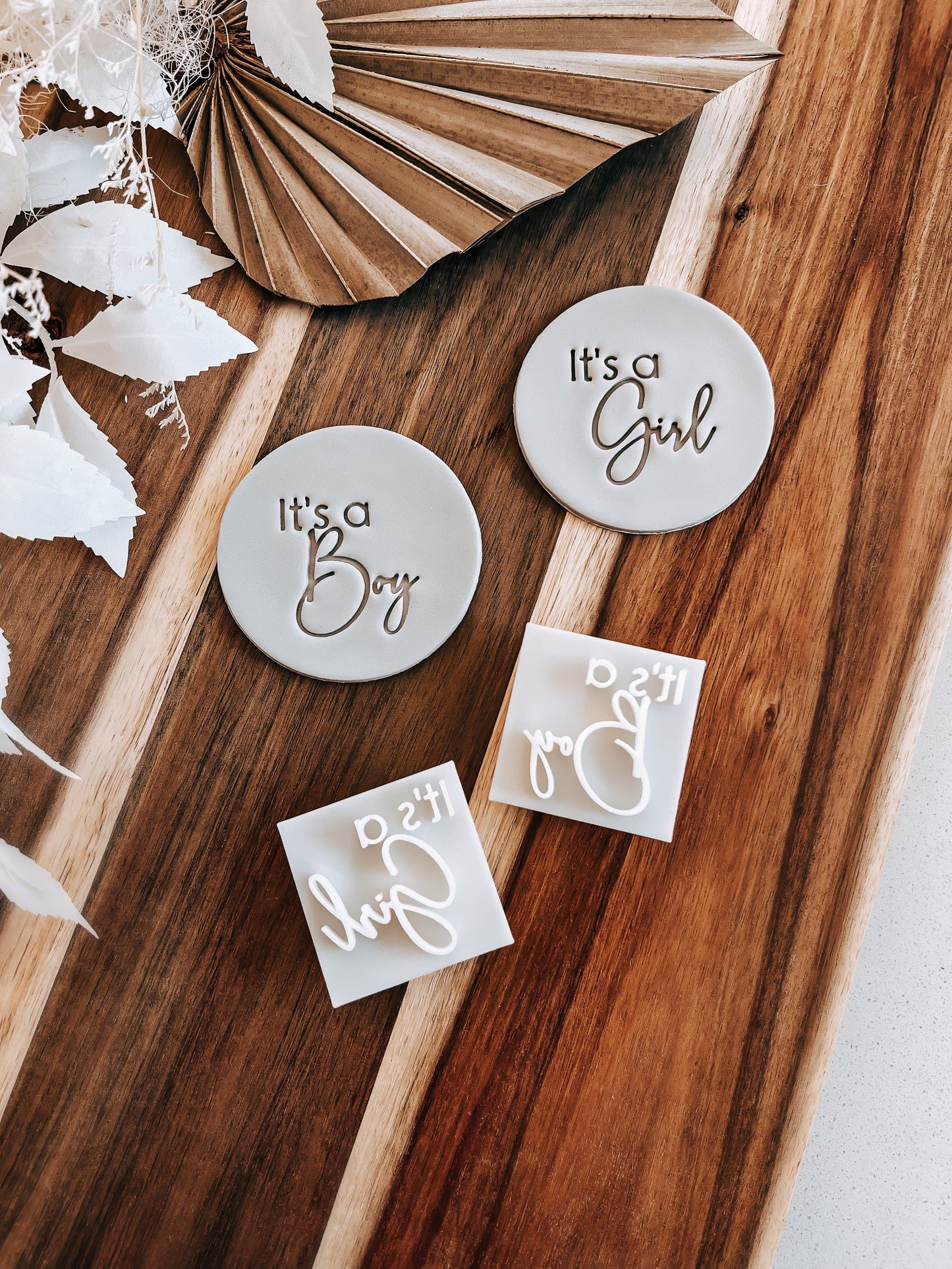 It's a Boy & Girl (Set) Stamp - Perfect for Fondant & Sugar Cookies