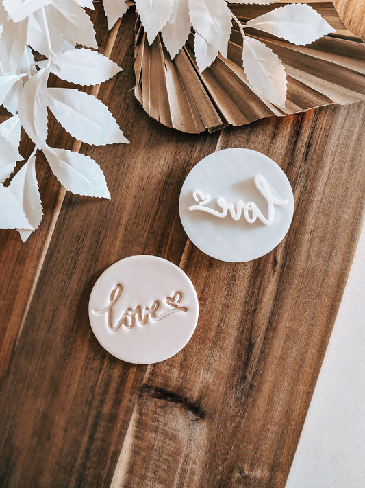 Love with Heart Stamp - O'Khach Baking Supplies