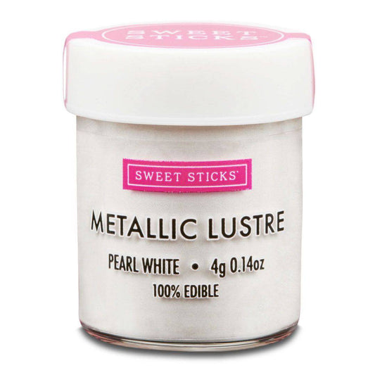 Pearl White Lustre - Sweet Sticks - O'Khach Baking Supplies