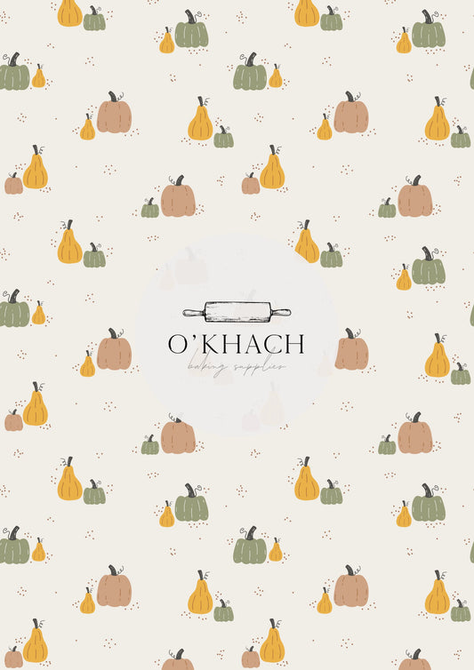 Big & Small Pumpkin Pattern - Edible Image - Premium Edible Image from O'Khach Baking Supplies - Just $16.99! Shop now at O'Khach Baking Supplies