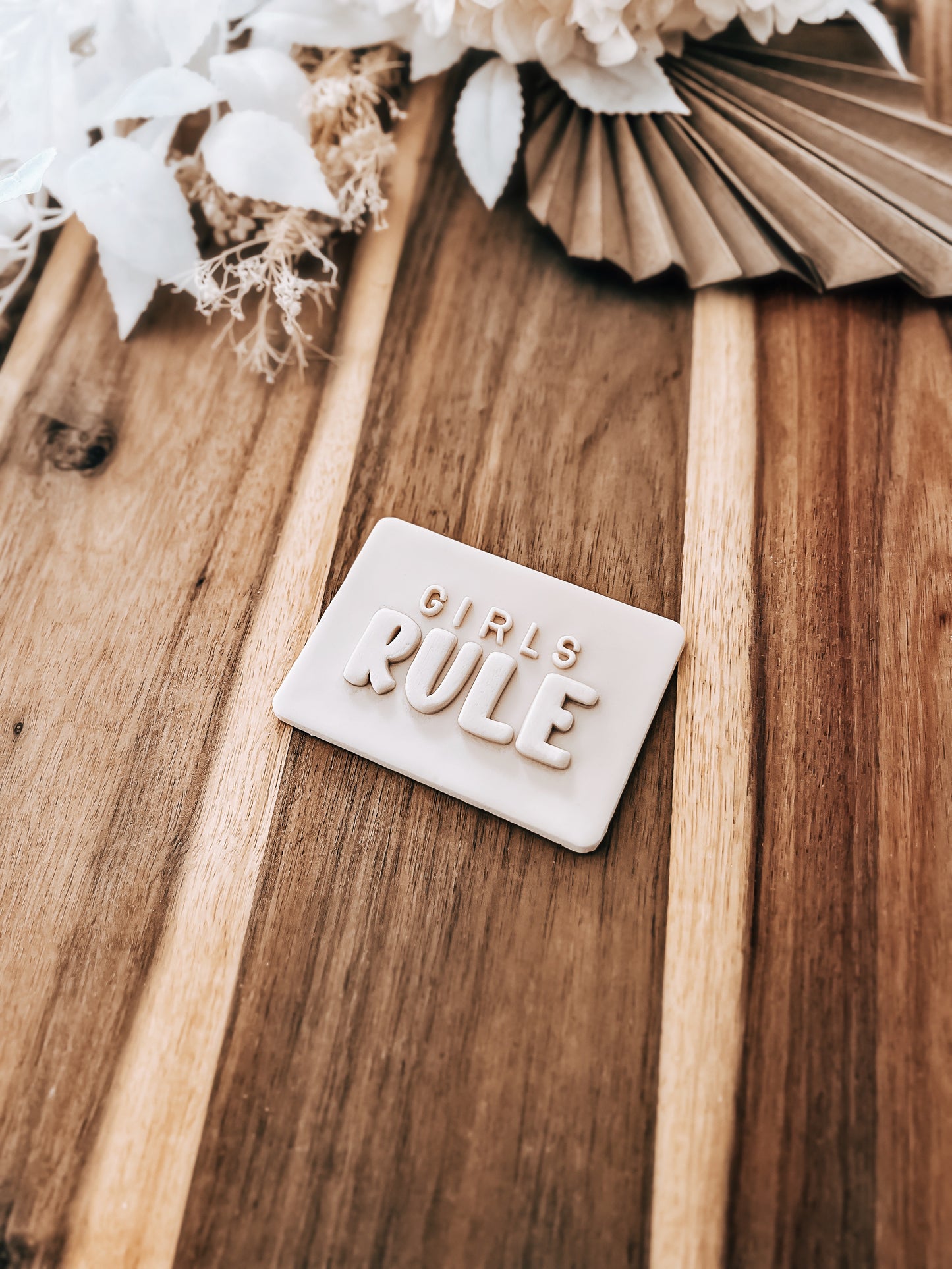 Girls Rule (Funky) 'UP' Cookie Stamp - Premium from O'Khach Baking Supplies - Just $21.00! Shop now at O'Khach Baking Supplies