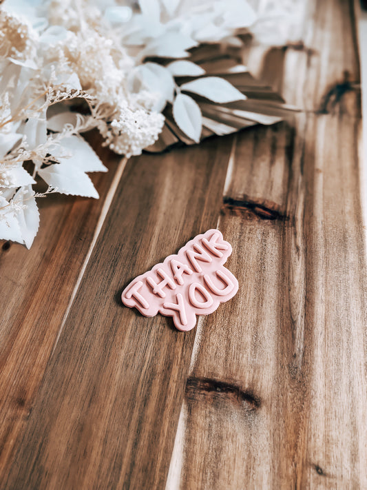 Thank you 'UP' (FUNKY) Stamp and Cutter - Premium Cutter and Stamp from O'Khach Baking Supplies - Just $26.00! Shop now at O'Khach Baking Supplies