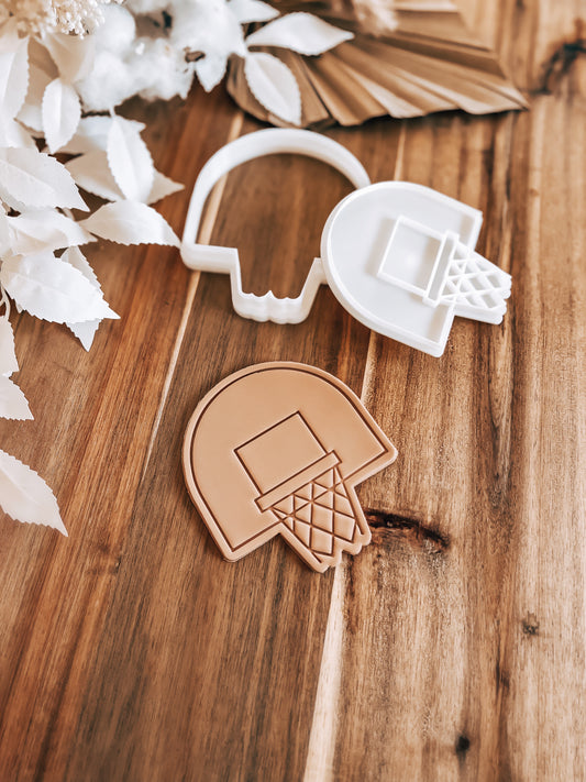 Basketball Hoop Cookie Stamp and Cutter - Premium Stamp from O'Khach Baking Supplies - Just $19.99! Shop now at O'Khach Baking Supplies