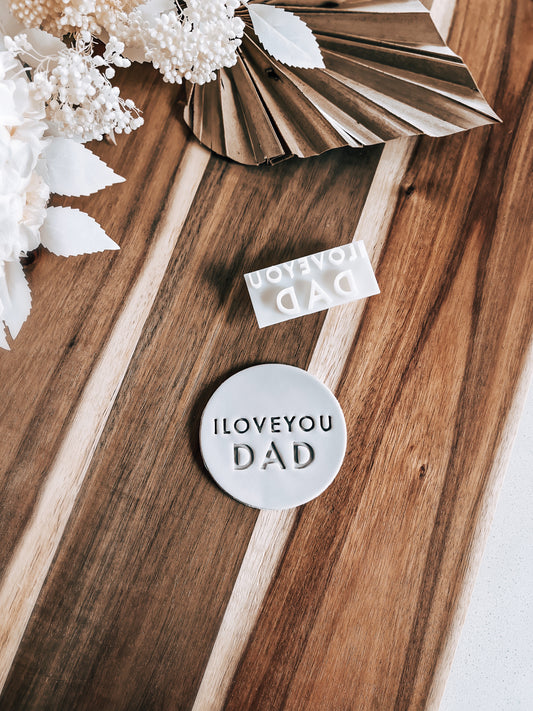 I Love you Dad Cookie Stamp - Premium Stamp from O'Khach Baking Supplies - Just $9.00! Shop now at O'Khach Baking Supplies