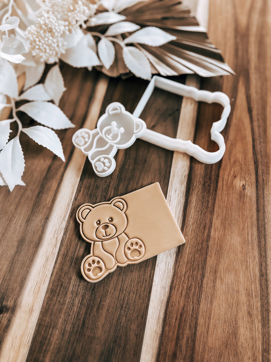 Bear Plaque - Cookie Stamp and Cutter - Premium Stamp & Cutter from O'Khach Baking Supplies - Just $20.00! Shop now at O'Khach Baking Supplies
