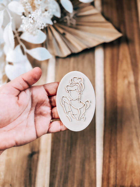 Cinderella Outline 'UP' - Cookie Stamp - Premium Stamp from O'Khach Baking Supplies - Just $21.00! Shop now at O'Khach Baking Supplies