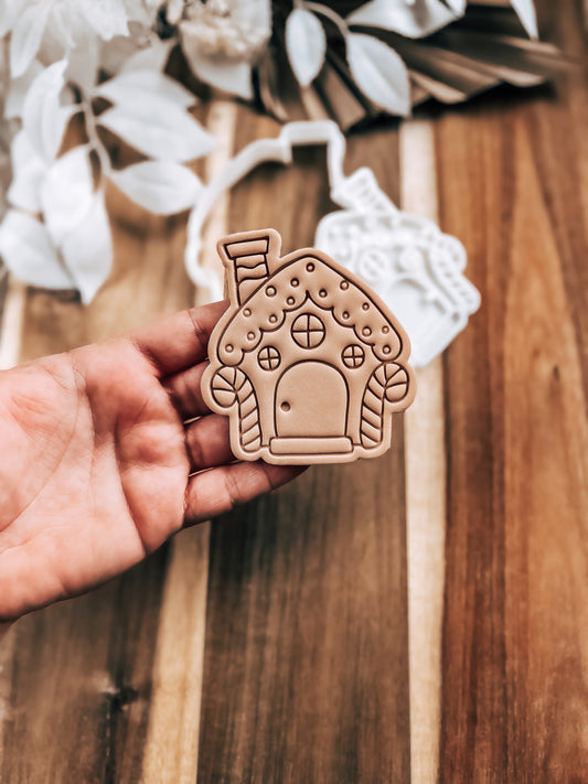 Gingerbread House Cookie Stamp & Cutter - Premium Stamp from O'Khach Baking Supplies - Just $19.99! Shop now at O'Khach Baking Supplies