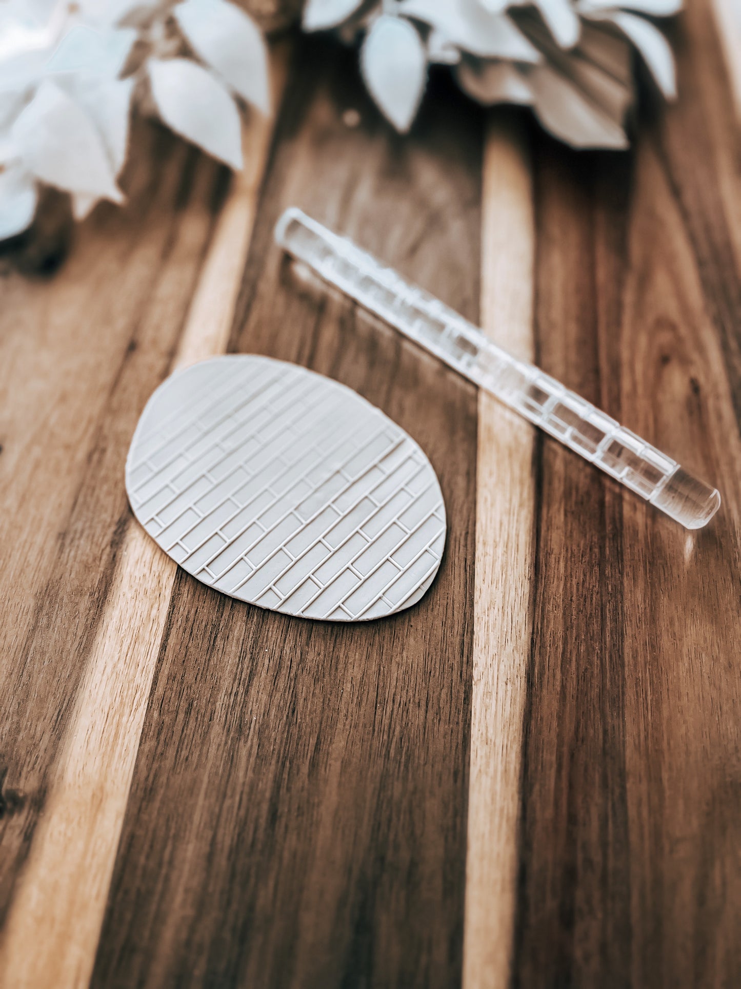 Stacked Bricks Pattern - Acrylic Embossing Rolling Pin – Fondant, Cookie & Clay Texture Roller
