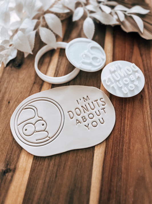 I'm Donuts About You (SET) Cookie Stamp & Cutter - Premium Stamp from O'Khach Baking Supplies - Just $23.99! Shop now at O'Khach Baking Supplies