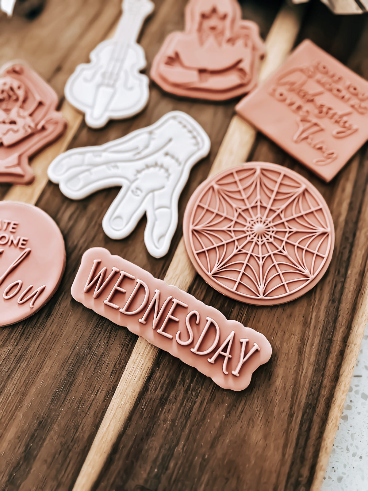 Wednesday & Thing 'UP' - Cookie Stamp & Cutter - Perfect for Fondant and Sugar Cookies
