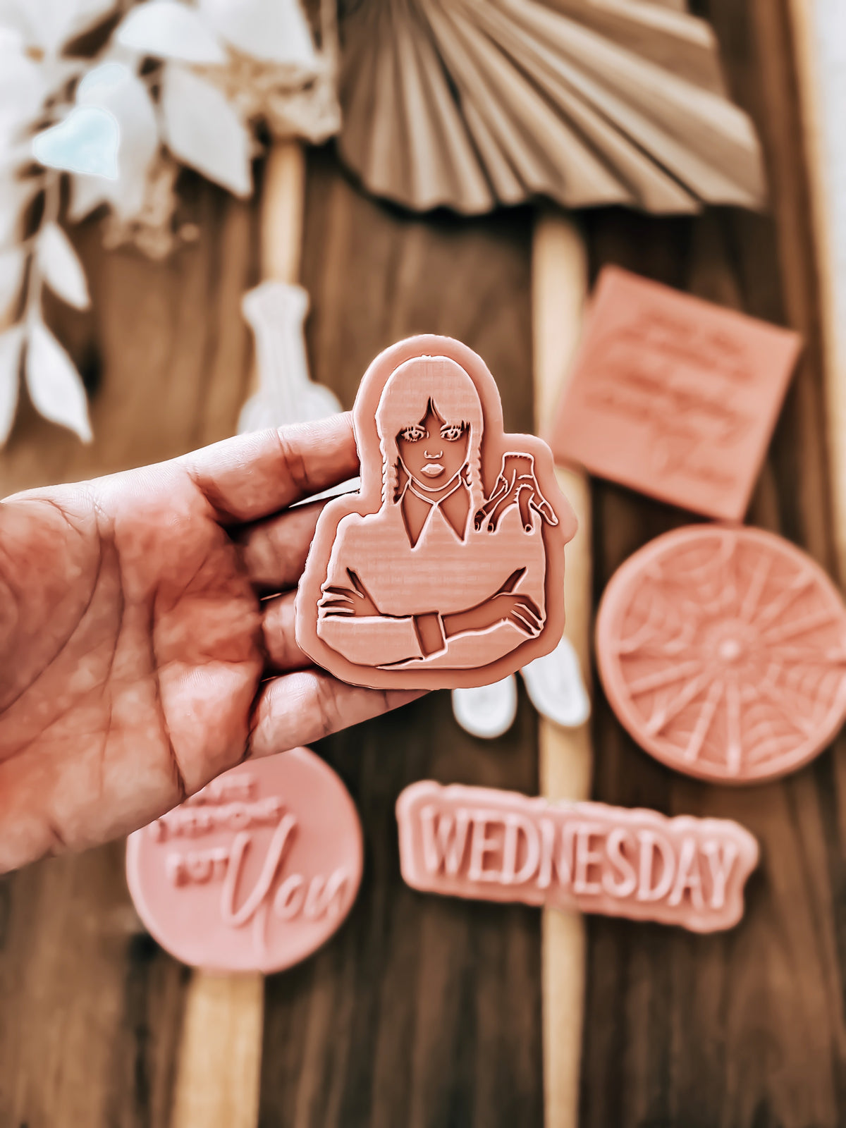 Wednesday & Thing 'UP' - Cookie Stamp & Cutter - Perfect for Fondant and Sugar Cookies