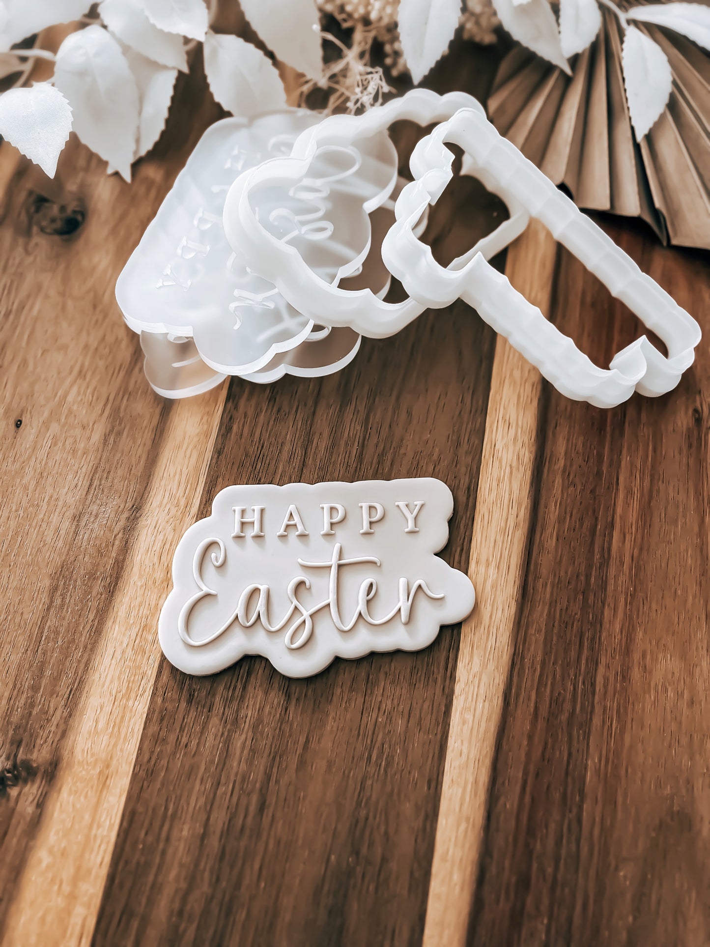 Happy Easter (Delight) 'UP' - Cookie Stamp & Cutter - Ideal for Fondant & Sugar Cookies