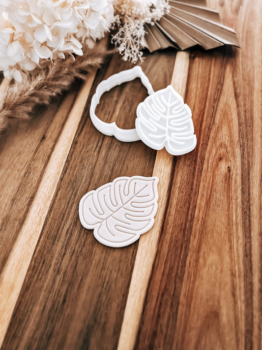 Monstera Single Leaf Cookie Stamp & Cutter - Premium Cutter and Stamp from O'Khach Baking Supplies - Just $18.00! Shop now at O'Khach Baking Supplies
