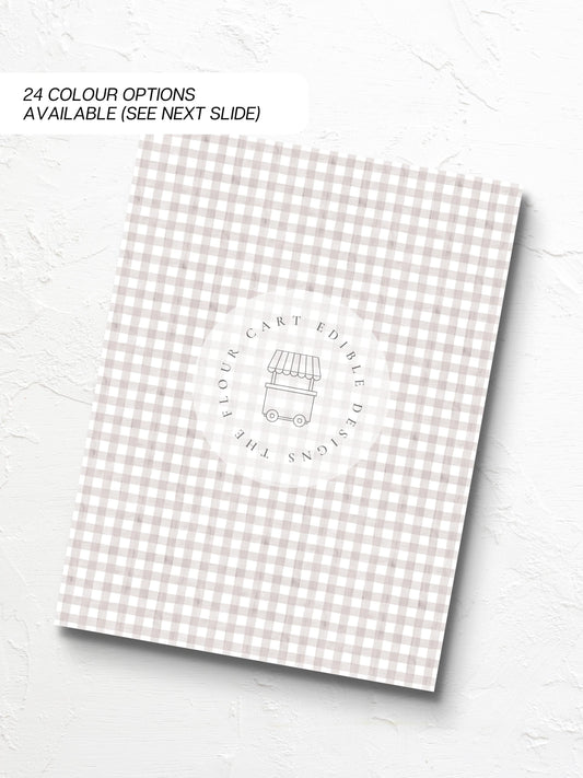 Gingham - Edible Image (24 Colour Option) - Premium  from O'Khach Baking Supplies - Just $16.99! Shop now at O'Khach Baking Supplies
