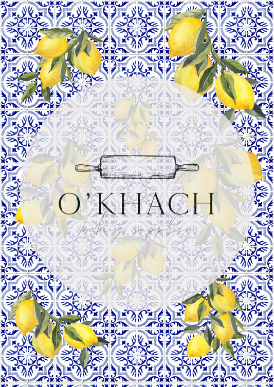Positano & Lemon Details Pattern No.35 - Edible Image - Premium Edible Image from O'Khach Baking Supplies - Just $16.99! Shop now at O'Khach Baking Supplies