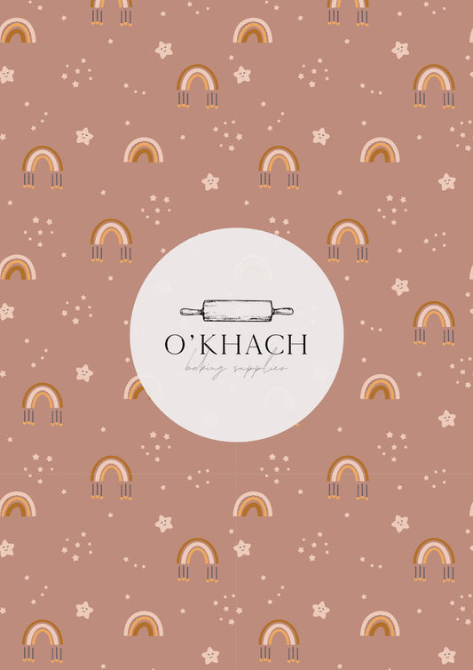 Bohemian Life Pattern - Edible Image – A4 Cake Topper & Cupcake Decoration
