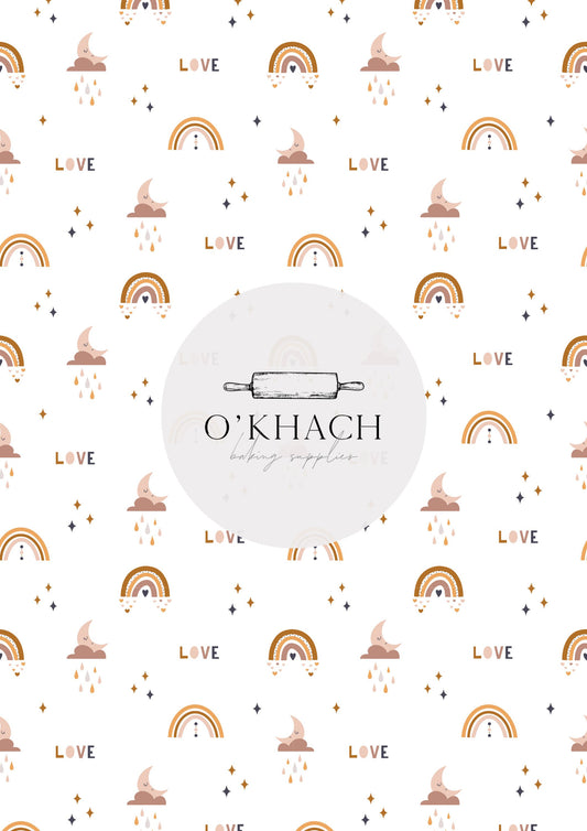 Bohemian Life Pattern - Edible Image – A4 Cake Topper & Cupcake Decoration
