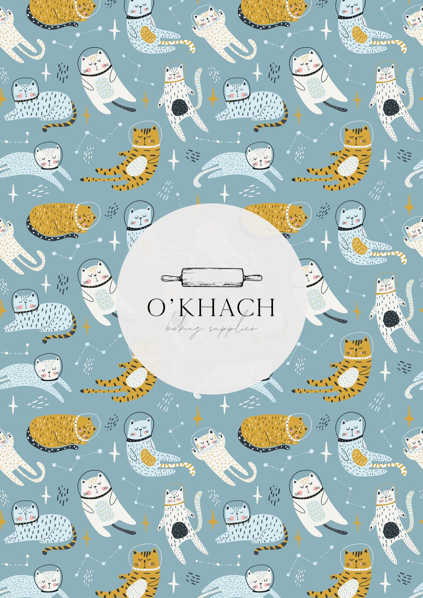 Cats in Space Edible Images – A4 Cake & Cookie Toppers for Fun Cosmic-Themed Baking