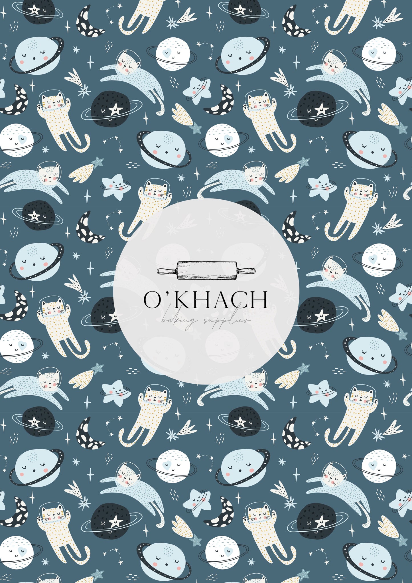 Cats in Space Edible Images – A4 Cake & Cookie Toppers for Fun Cosmic-Themed Baking