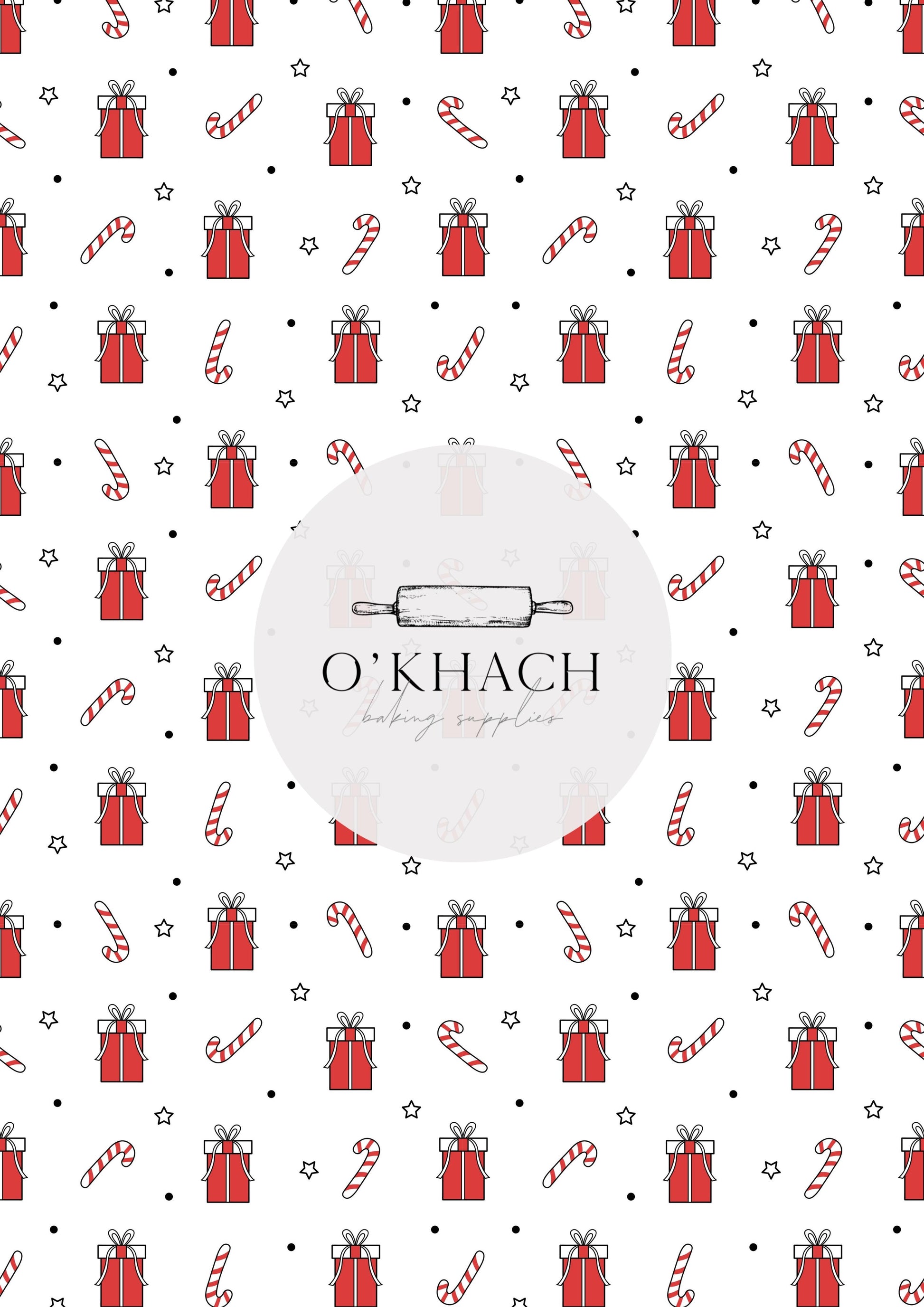 Christmas Details Pattern No.46 - Edible Image - Premium Edible Image from O'Khach Baking Supplies - Just $16.99! Shop now at O'Khach Baking Supplies
