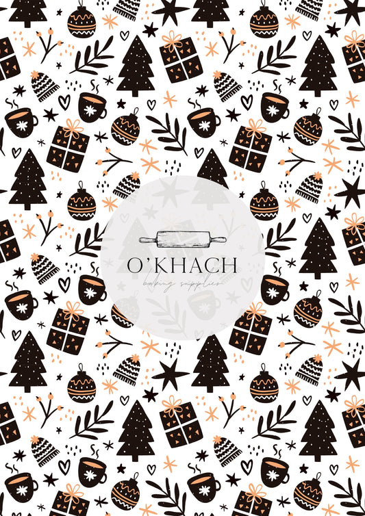 Christmas Details Pattern No.58 - Edible Image - Premium Edible Image from O'Khach Baking Supplies - Just $16.99! Shop now at O'Khach Baking Supplies