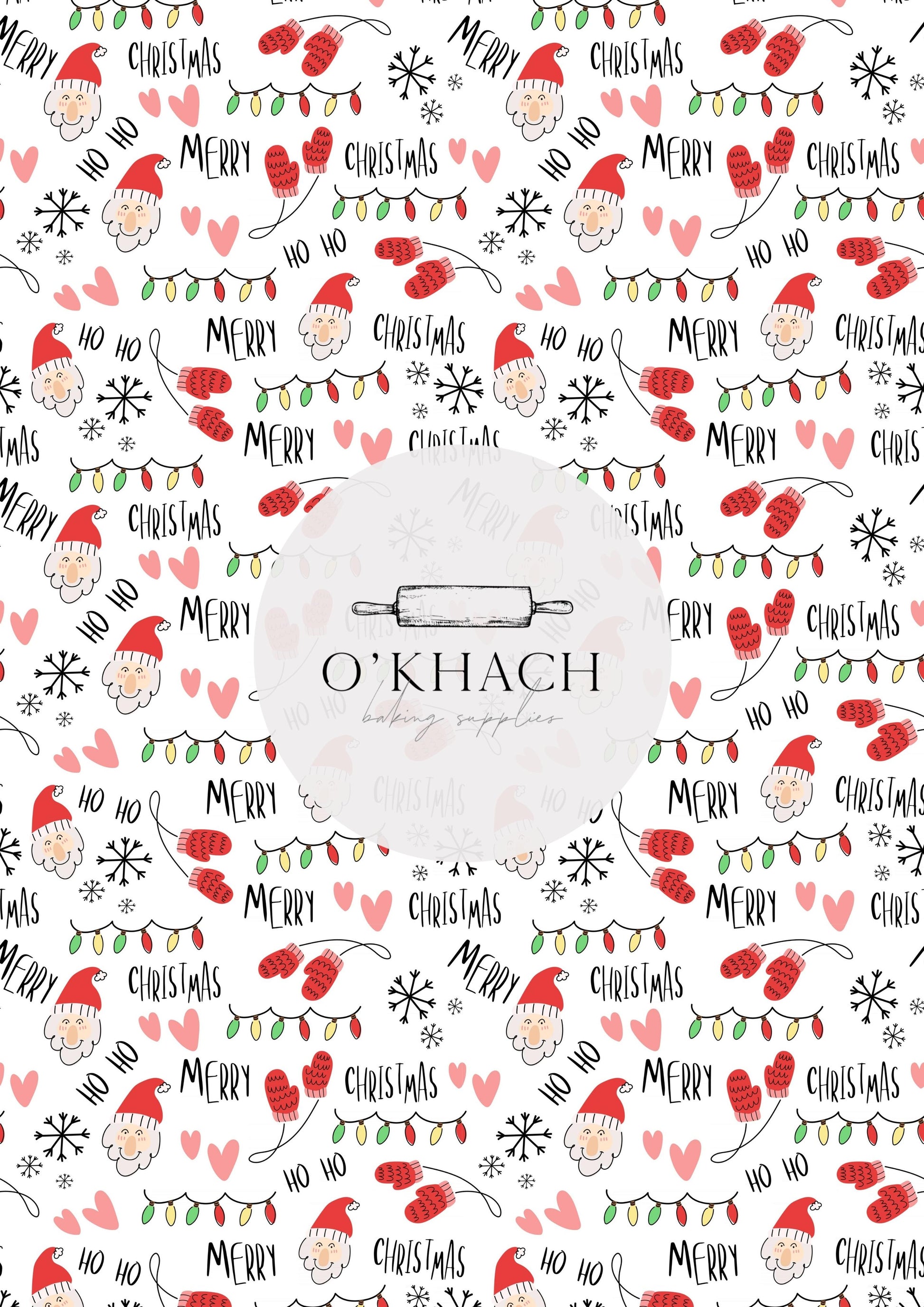 Christmas Details Pattern No.88 - Edible Image – A4 Cake Topper & Cupcake Decoration