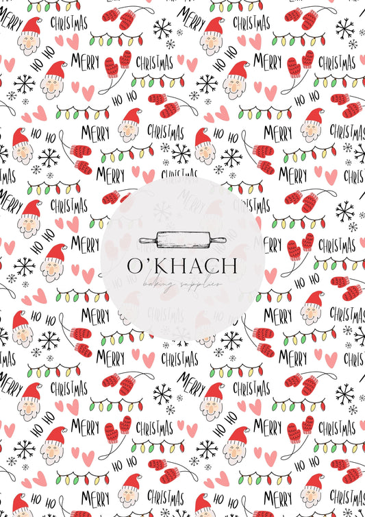 Christmas Details Pattern No.88 - Edible Image – A4 Cake Topper & Cupcake Decoration