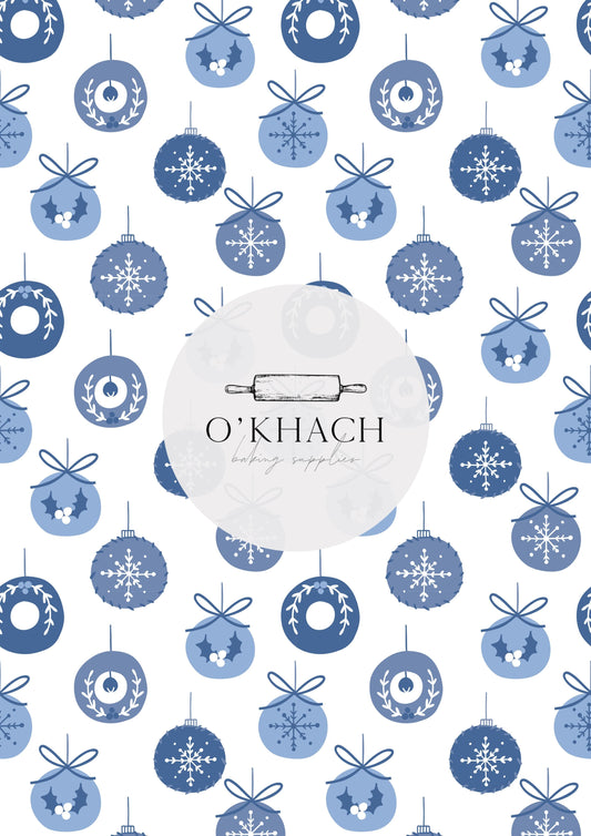 Christmas Details Pattern No.96 - Edible Image – A4 Cake Topper & Cupcake Decoration