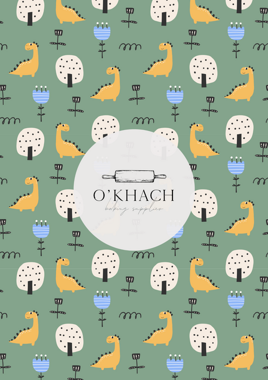 Dino Land Pattern No.39 - Edible Image - Premium Edible Image from O'Khach Baking Supplies - Just $16.99! Shop now at O'Khach Baking Supplies