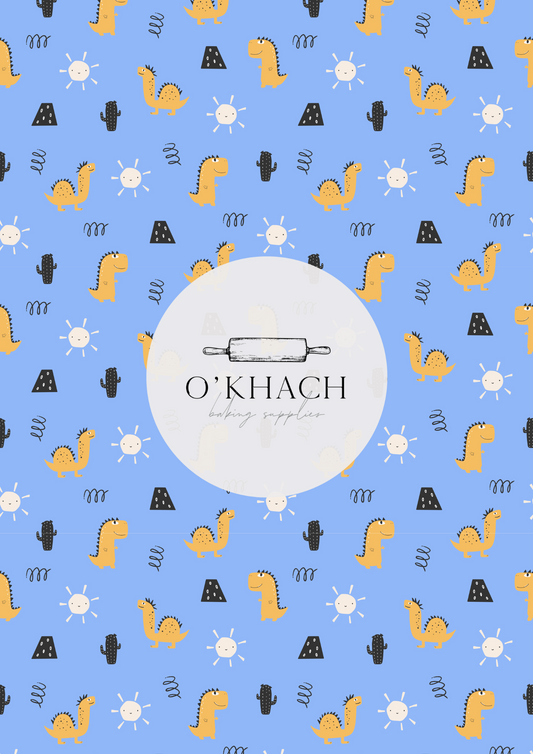Dino Land Pattern No.44 - Edible Image - Premium Edible Image from O'Khach Baking Supplies - Just $16.99! Shop now at O'Khach Baking Supplies