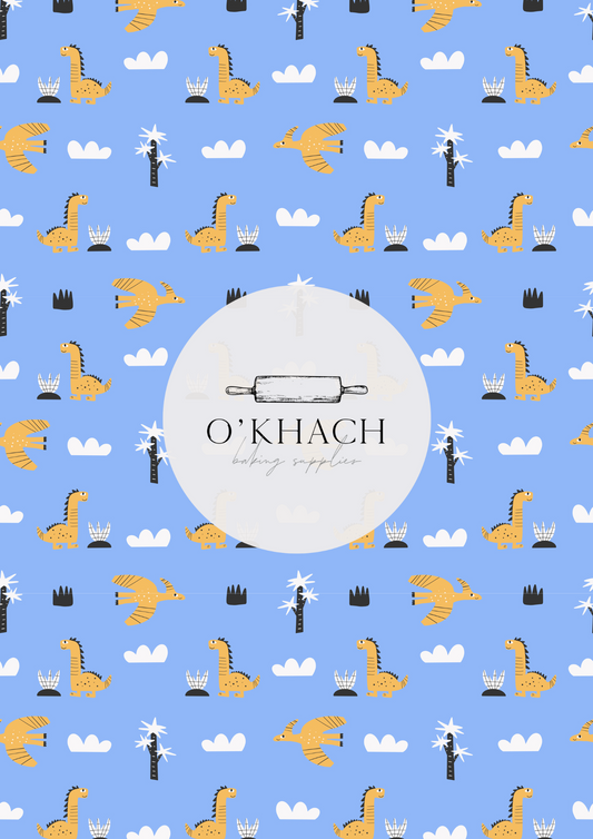 Dino Land Pattern No.48 - Edible Image - Premium Edible Image from O'Khach Baking Supplies - Just $16.99! Shop now at O'Khach Baking Supplies