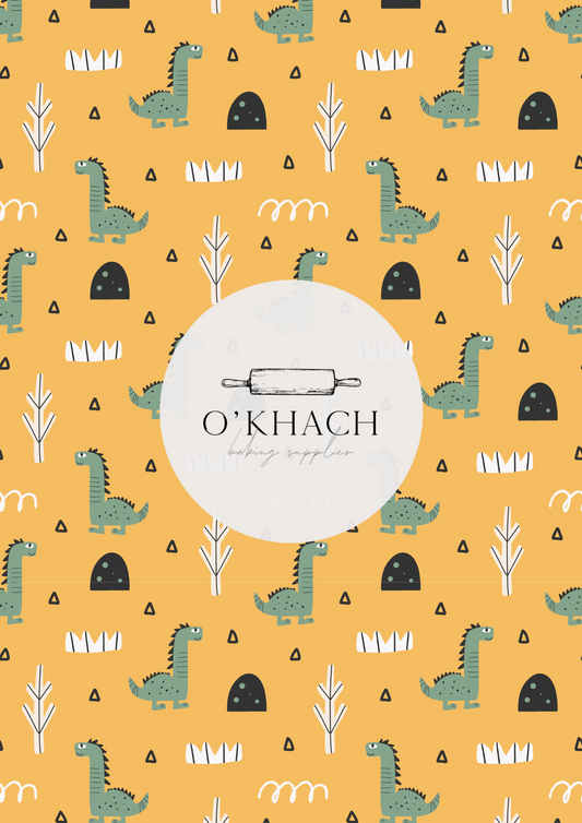 Dino Land Pattern No.9 - Edible Image - Premium Edible Image from O'Khach Baking Supplies - Just $16.99! Shop now at O'Khach Baking Supplies