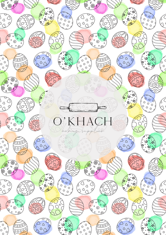 Easter Pattern No.48 - Edible Image - Premium Edible Image from O'Khach Baking Supplies - Just $16.99! Shop now at O'Khach Baking Supplies