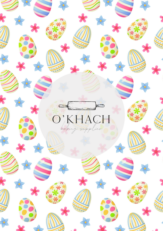 Easter Pattern - Edible Image – A4 Cake Topper & Cupcake Decoration