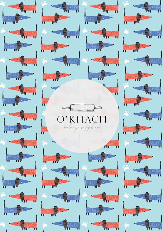 Hey Doggie Pattern No.2 - Edible Image - Premium Edible Image from O'Khach Baking Supplies - Just $16.99! Shop now at O'Khach Baking Supplies