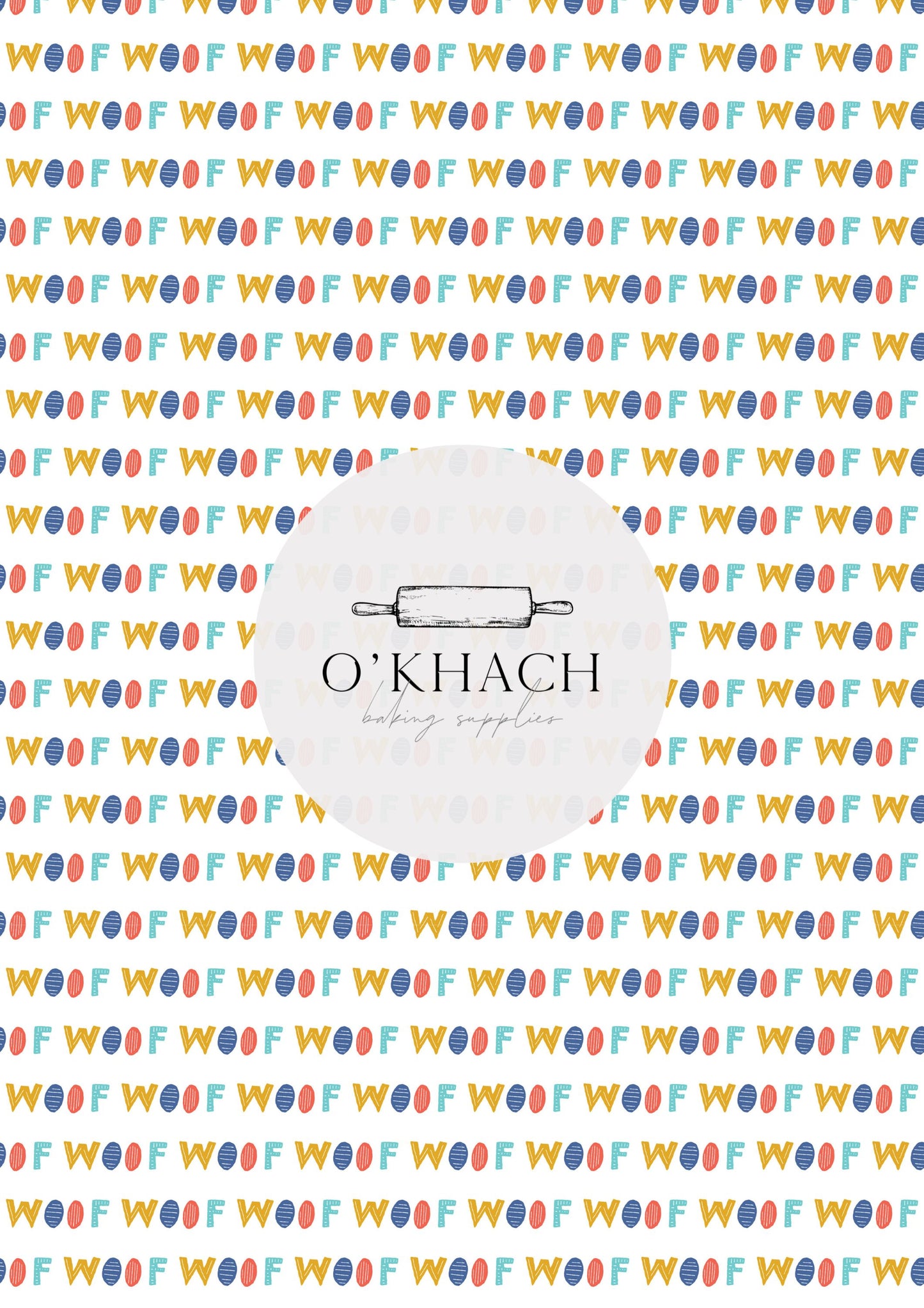Hey Doggie WOOF WOOF Pattern - Edible Image - Premium Edible Image from O'Khach Baking Supplies - Just $16.99! Shop now at O'Khach Baking Supplies
