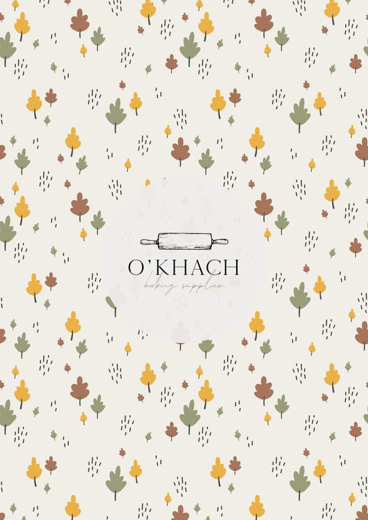 In The Woods Pattern No.15 - Edible Image - Premium Edible Image from O'Khach Baking Supplies - Just $16.99! Shop now at O'Khach Baking Supplies