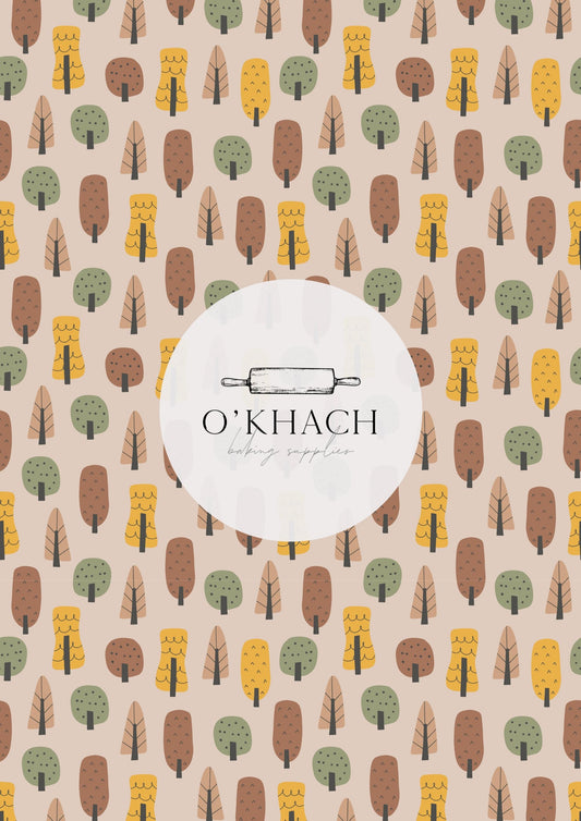In The Woods Pattern No.16 - Edible Image - Premium Edible Image from O'Khach Baking Supplies - Just $16.99! Shop now at O'Khach Baking Supplies
