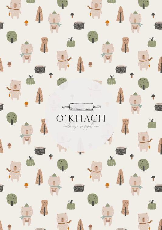 In The Woods Pattern No.4 - Edible Image - Premium Edible Image from O'Khach Baking Supplies - Just $16.99! Shop now at O'Khach Baking Supplies