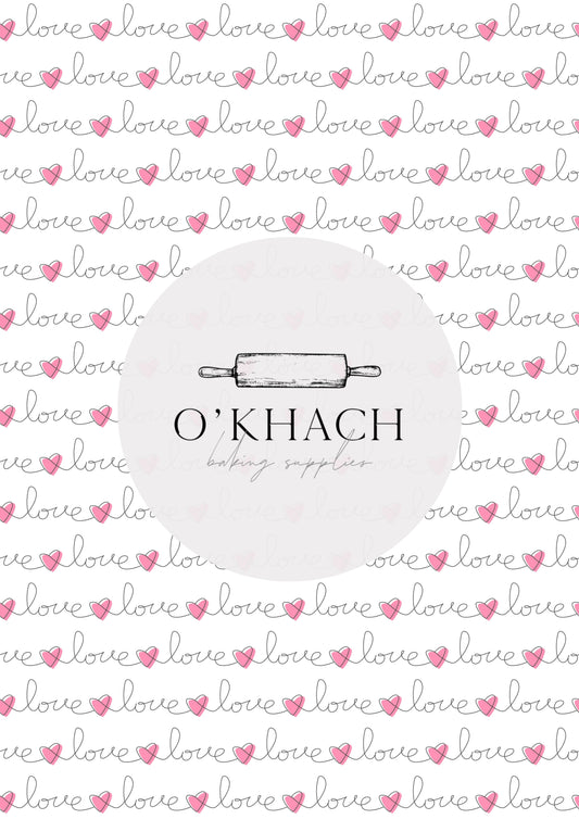 Love Details Pattern No.109 - Edible Image - Premium Edible Image from O'Khach Baking Supplies - Just $16.99! Shop now at O'Khach Baking Supplies