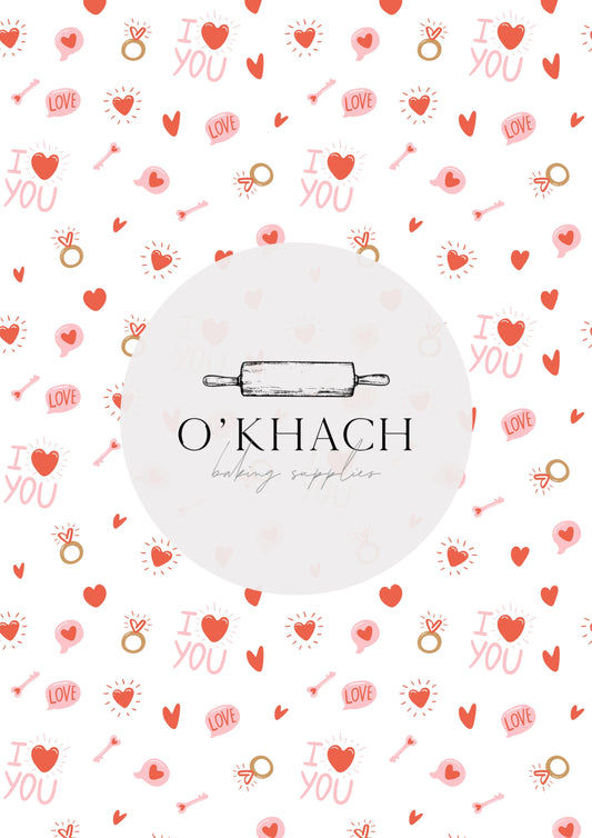 Love Details Pattern No.148 - Edible Image - Premium Edible Image from O'Khach Baking Supplies - Just $16.99! Shop now at O'Khach Baking Supplies