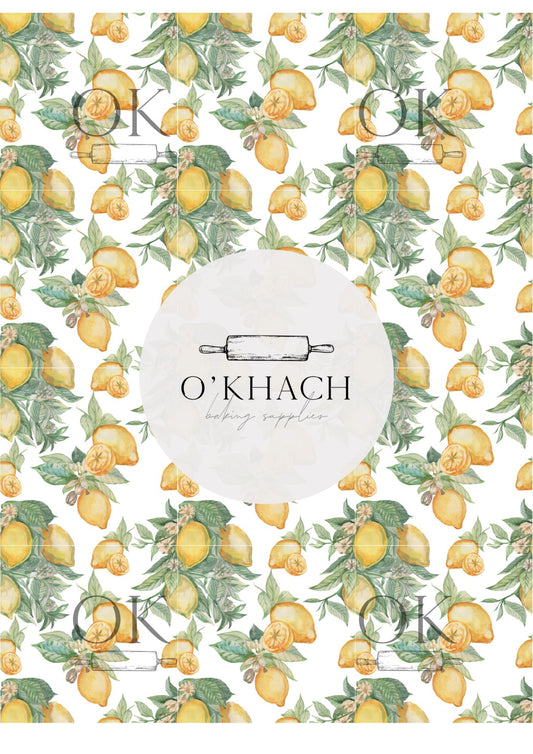 Positano & Lemon Details Pattern No.18 - Edible Image - Premium Edible Image from O'Khach Baking Supplies - Just $16.99! Shop now at O'Khach Baking Supplies