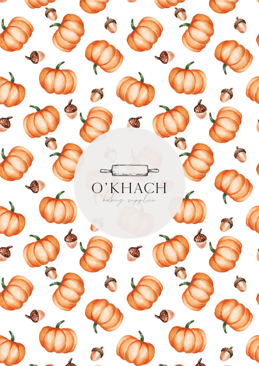 Pumpkins & Acorns Pattern - Edible Image - Premium Edible Image from O'Khach Baking Supplies - Just $16.99! Shop now at O'Khach Baking Supplies