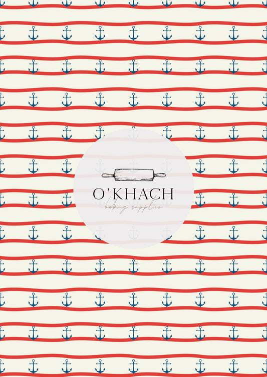 Sailor Pattern No.10 - Edible Image - Premium Edible Image from O'Khach Baking Supplies - Just $16.99! Shop now at O'Khach Baking Supplies