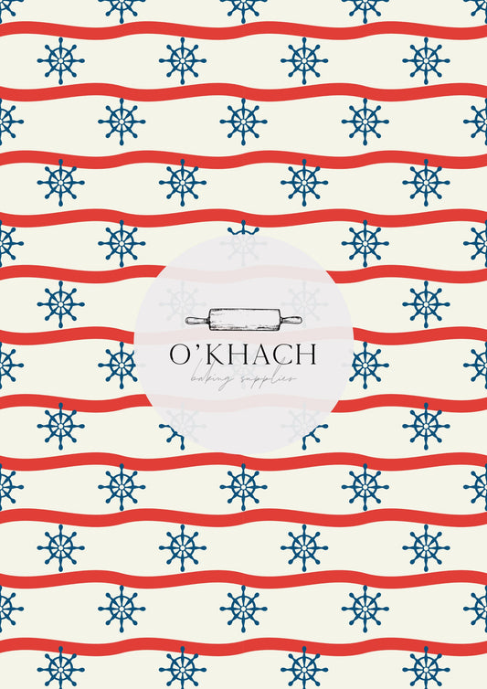 Sailor Pattern No.11 - Edible Image - Premium Edible Image from O'Khach Baking Supplies - Just $16.99! Shop now at O'Khach Baking Supplies