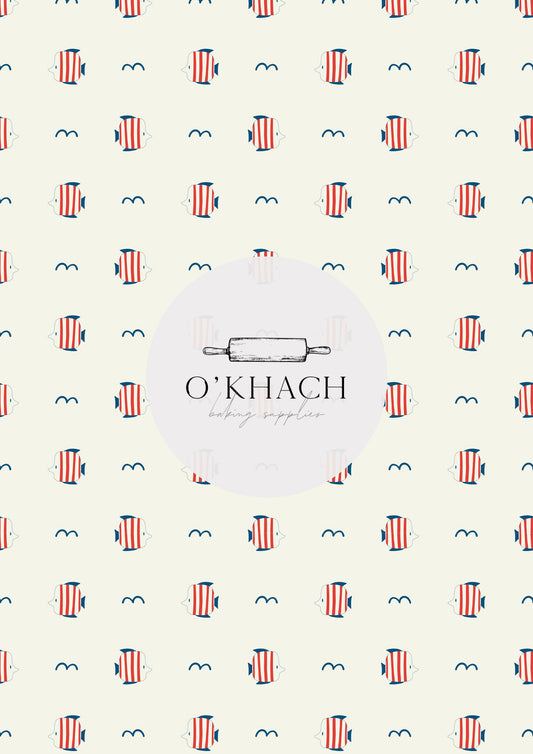 Sailor Pattern No.18 - Edible Image - Premium Edible Image from O'Khach Baking Supplies - Just $16.99! Shop now at O'Khach Baking Supplies