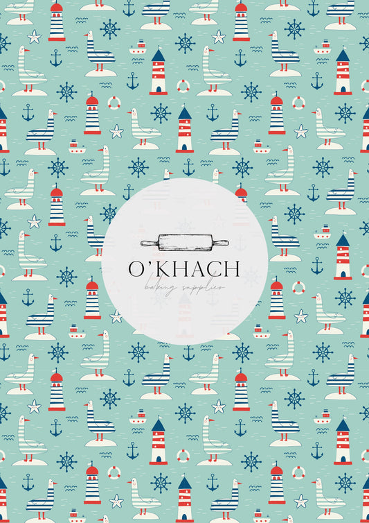 Sailor Pattern No.2 - Edible Image - Premium Edible Image from O'Khach Baking Supplies - Just $16.99! Shop now at O'Khach Baking Supplies