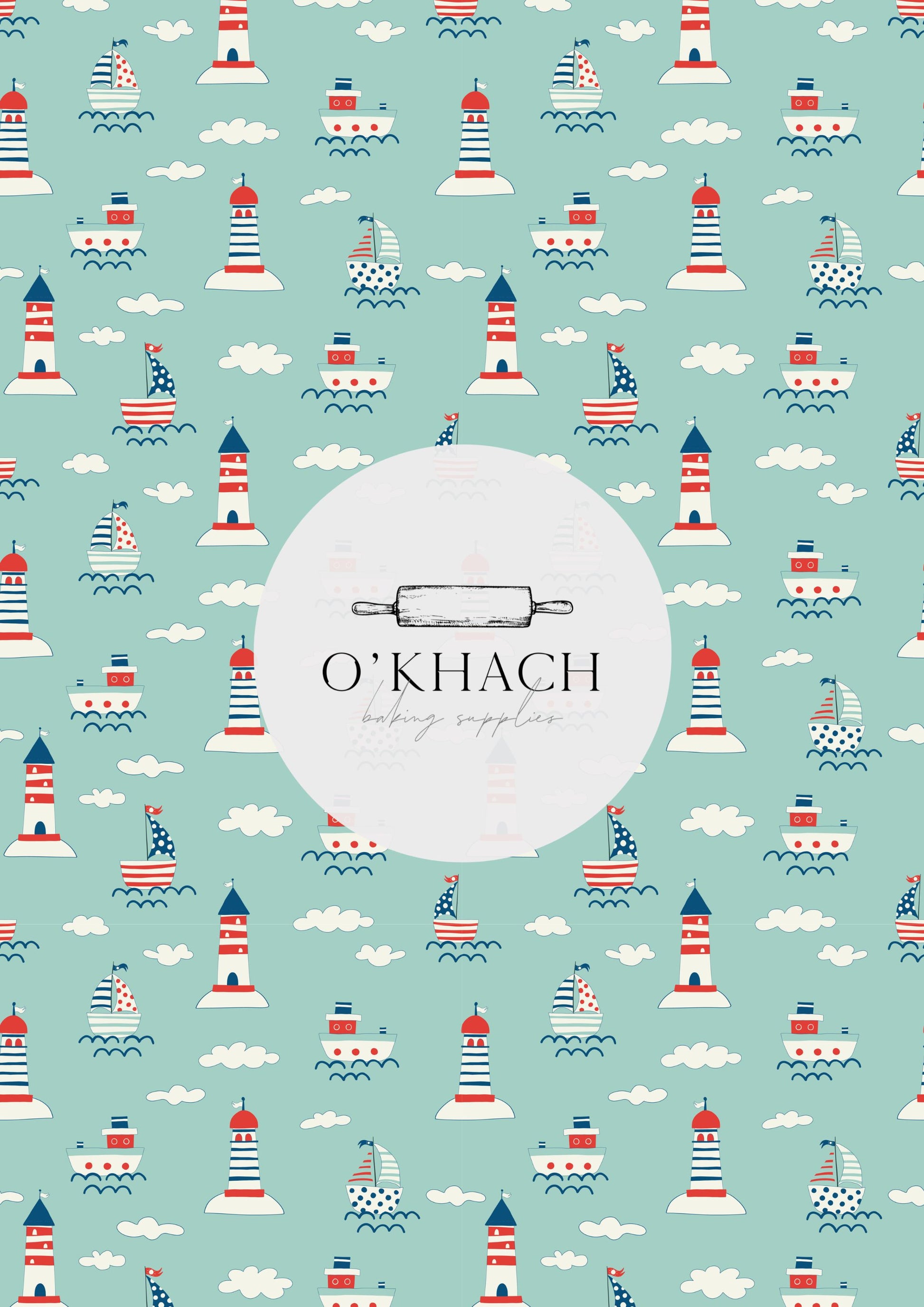 Sailor Pattern No.7 - Edible Image - Premium Edible Image from O'Khach Baking Supplies - Just $16.99! Shop now at O'Khach Baking Supplies