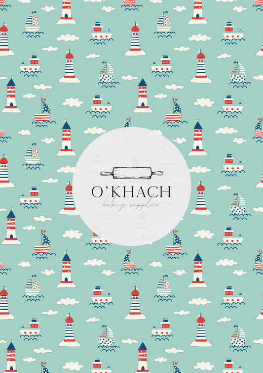Sailor Pattern No.7 - Edible Image - Premium Edible Image from O'Khach Baking Supplies - Just $16.99! Shop now at O'Khach Baking Supplies